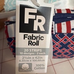 Jelly Roll 2.5 X 42 Nautical Roll Red Blue Turquoise White Cotton