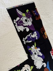 OOP Loralie Harris Dear Doggie Tossed Black Fabric 2007 Irregular Remnant