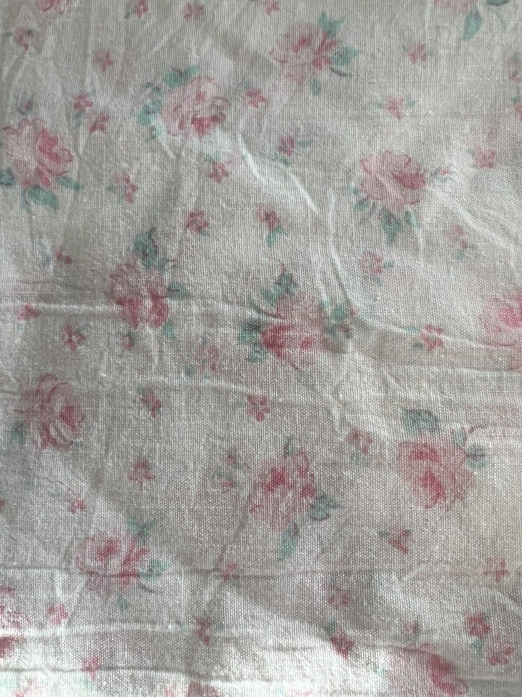 Light Pink Cotton Or Blend Fabric With Small Flowers 1/4 Yard