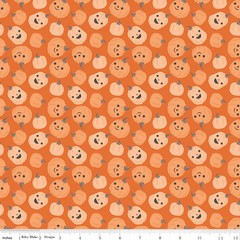 RILEY BLAKE – Frank and Friends by My Mind’s Eye – Pumpkins – Orange ,1/4 yard