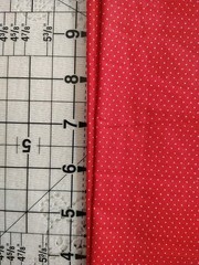Vintage Red & White Micro Pindot Polka Dot Fabric BTFQ 18″ x 22″