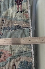 Tapestry Fabric Golfers Theme Raw Edge Width 23-26.5 Inches X Length 56.5 Inches