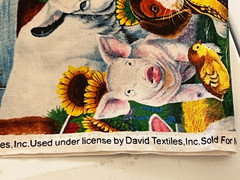 3.5 Yd. Farm Animals Dogs Horses Cows Sheep Cats Roosters 42″ Wide Cotton Fabric
