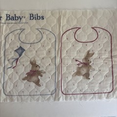 Vintage That’s Our Baby Princess Fabrics Patt 614 PreQuilted 4 Bibs Bunny Rabbit