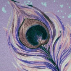 1m x 1.50m Viscose Peacock Feather 100% Viscose – Lightweight – Lilac