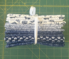 New Navy Blue and White Fat Quarter Bundle by Henry Glass ~9 pieces