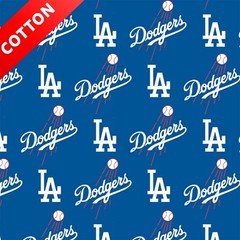 Los Angeles Dodgers MLB Cotton Fabric – 58″ Wide – Sold by The Yard & Bolt
