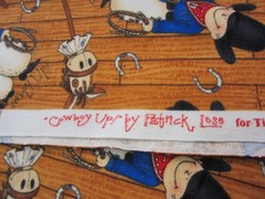 2 Pieces of Cowboy Fabric Flannel is 7/8 Yard Lightweight Denim is 3/4 Yard