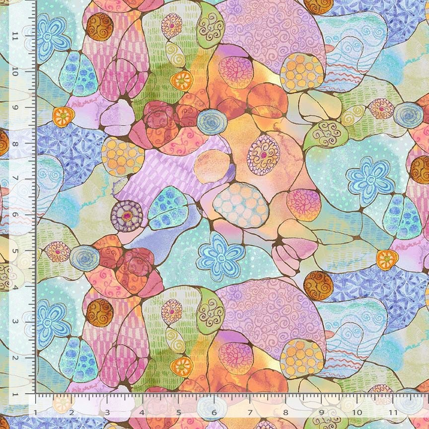 Love Spell Fabric | Floral Collage Pastel Multi | Timeless Treasures YARD