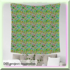 Kids Hand-Drawn Play Mat Fabric 36×58 inches