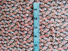 Vtg Floral Cotton Fabric 37×158 Cottage Prairie Blooms Brown Peach Pink 4.38 Yds