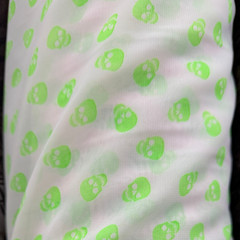 Skull Print Chiffon (54″, 4 Colors) – By the Yard