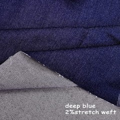 1 Yard 9OZ Dark Blue Stretch Denim Premium Cotton Blend Fabric DIY Sewing