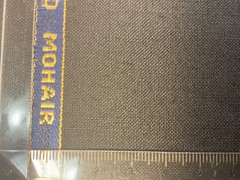 Spalding Black SP 1000 50% Mohair 50% S100s English Suiting Fabric 3.1 m 285 g/m