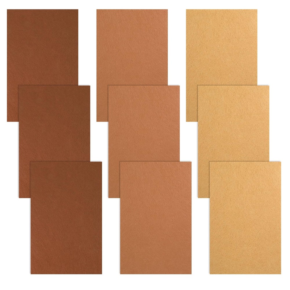 9pcs Brown Felt Sheets 7.8″x11.8″ 1mm Thick DIY Craft Sewing Patchwork Art