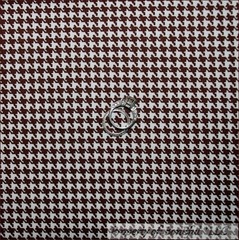 BonEful Fabric FQ Cotton Quilt Brown Off White Check Gingham Stripe Kid Calico S