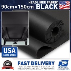 35″ L×60″ W Black Knit Material Headliner Fabric Reupholster Aging/Smell Roof