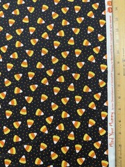 Almost 2 yds (70″) Halloween Candy Corn Maywood Studios 100% Cotton Fabric