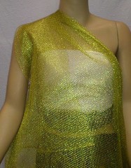 METALLIC STRETCH LUREX NETT MESH FABRIC : 145CM WIDE : PRICE PER 1/2 METRE