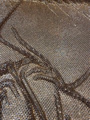 Gold Diamond Rhinestone Mesh Fabric – Sparkly Crystal Net Fabric By The Yard