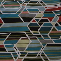 Vtg MCM Maharam Upholstery Fabric “Agency” Unique by Sarah Morris 1.8 yds
