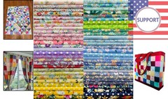 Pre-Cut Floral Fabric Squares 10×10 – 50 Unique Patterns for Stylish Crafts