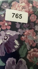 Vintage Wamsutta Cabbage Rose Floral Fabric 44″ x 3yds & 35″ Purple Pink Cotton