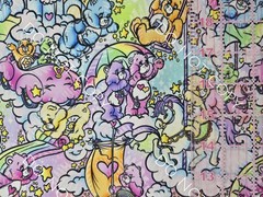 Custom Cotton Woven Fabric Bears 80s Cartoon Sketch By The 1/4 Yard 9×56