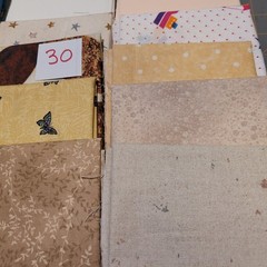 LOT OF 15 FAT QUARTERS COTTON FABRIC ASSTD COLORS & DESIGNS lot 30