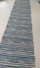 Titley & Marr Dash Stripe Blue Print Designer Fabric 14″W x 65″H Remnant, New