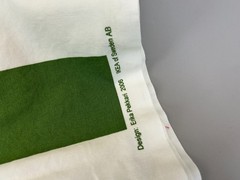 2yds Erika Pekkari Fabric IKEA 2006 Abstract Geometric Off Stripes Green & White