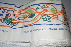 32 Yds Vtg 1992 Donghia Fabric Border Trim Richard Giglio Tropical Botanical 7″W