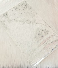 Clear Holographic Sparkle Stars | Transparent PVC Vinyl Sheets DIY Crafts 8”x13”