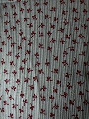 90 Inch Crinkle Textured Fabric Red Floral Print Sewing Quilting Craft