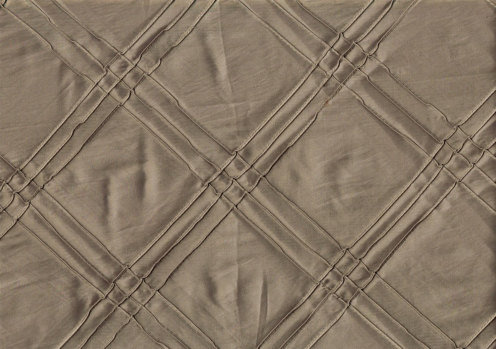 Softline Fabric Diamond Empire Hazelnut Faux Silk Tucks Drapery Upholstery