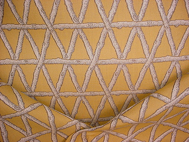 7-1/4Y Groundworks GWF-3328 Crichel Goldenrod Lattice Outdoor Upholstery Fabric