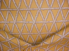 7-1/4Y Groundworks GWF-3328 Crichel Goldenrod Lattice Outdoor Upholstery Fabric