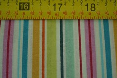 By 1/2 Yd, Bright Gold Orange Green Pink & Red Striped Quilt Fabric/Jo-Ann,C2506