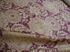 One Yd WILLIAMSBURG Fabric Market Square Shaimar Resist LINEN Upholstery BTY