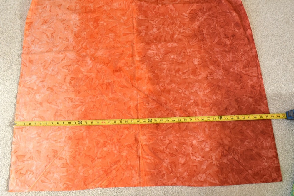 By 1/2 Yd, Orange Batik Cascade Cotton, Indonesia, Avlyn/4202-118/Paprika, B950