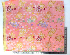 Japanese Kinran Brocade Fabric Sakura 4pcs Set 35×30cm Gold Traditional Kimono