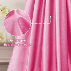 Pink Glitter Fabric, 3 Yards X 59 Inch Shimmer for Costume DIY | 50% Polyester 5