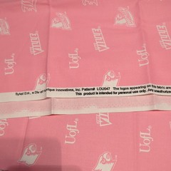 University of Louisville Cardinal pink fabric 1 and 1/4 yd