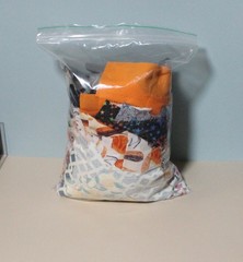 1 Pound of Small Fabric Scraps Solid Colors and Patterns Quilting Lot