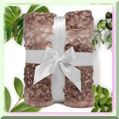 2-Yard Plush Fabric Fawn and Cappuccino