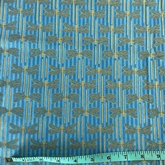 Dragonfly Fabric Gold Aqua Northcott #2882 Ro Gregg Garden Etchings 2 2/3 Yards