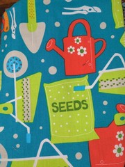 Lot of Fabric, gardening, buttons, food, vibrant multicolor, 1lb 10oz
