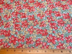 1930s Repro Pink Floral EASTER PARADE L Wilkes Riley Blake Cotton Fabric FQ