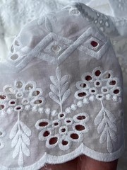 Cotton Embroidered Cutwork Eyelet Lace Fabric Floral Dress Wedding Kids Craft