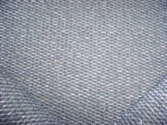 1-1/2 Pollack 4134 Good Omen Textured Metallic Grey Blue Weave Upholstery Fabric